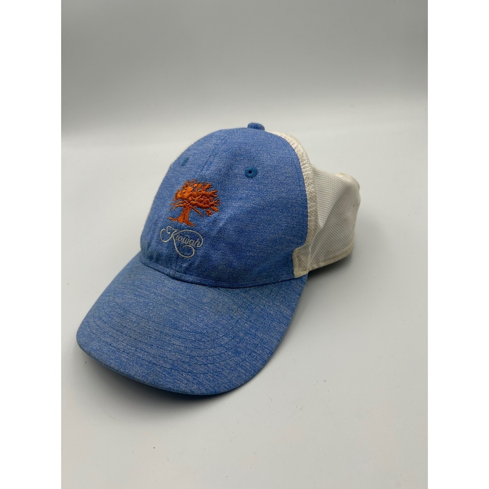 Ahead Performance Kiawah Island Blue Trucker Hat Orange Tree Logo Mesh Cap
